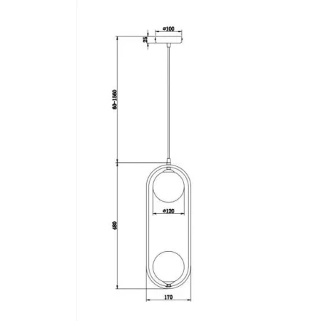 Lampa loft wisząca – Ring MOD013PL-02BS - Maytoni
